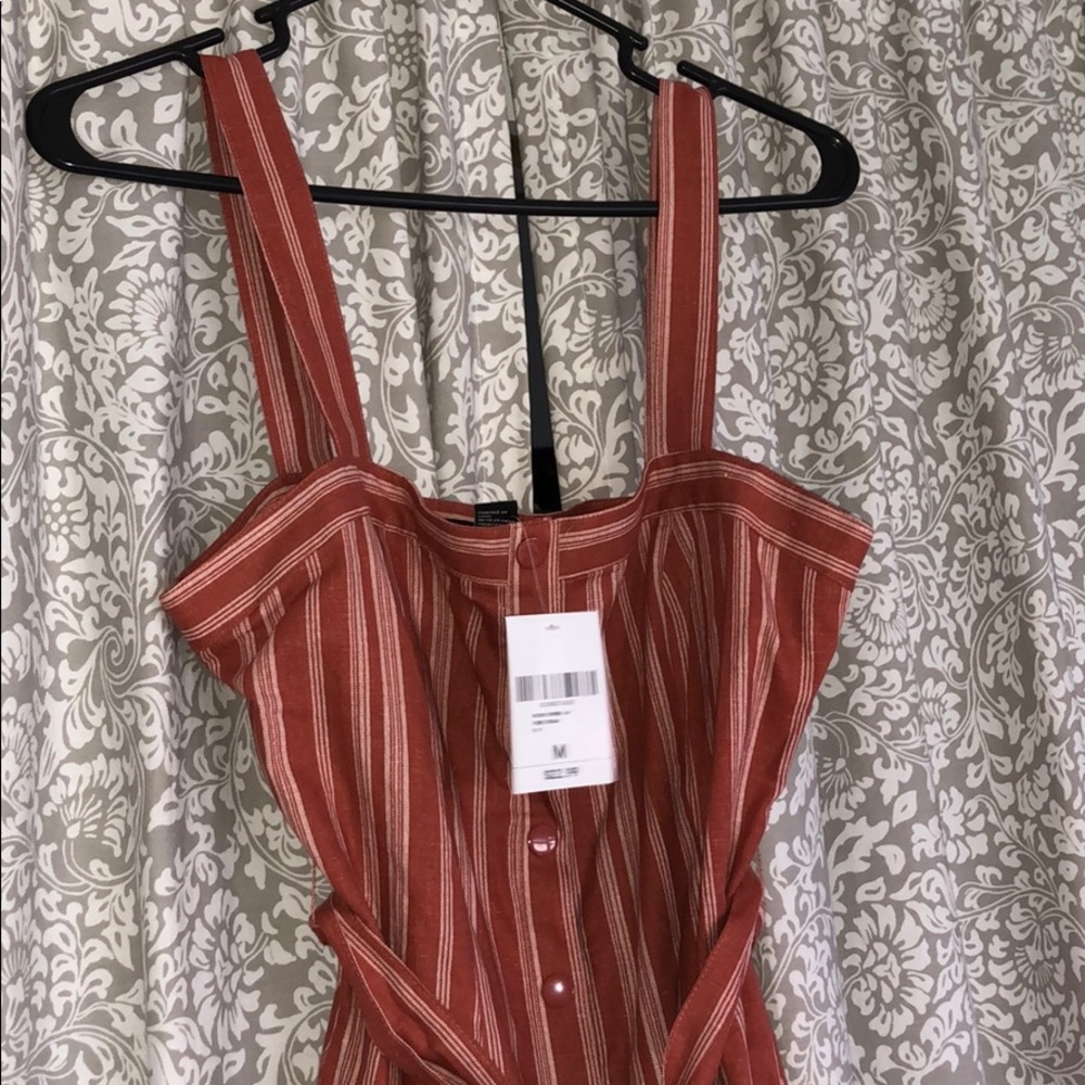 Button up striped  mini dress
